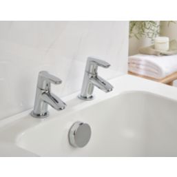 Bristan Orta Chrome 125mm Deck Mounted Lever 2 Tap Holes Bath Pillar ...