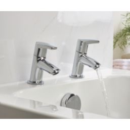Bristan Orta Chrome 125mm Deck Mounted Lever 2 Tap Holes Bath Pillar Tap