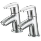 Bristan Orta Chrome 125mm Deck Mounted Lever 2 Tap Holes Bath Pillar Tap