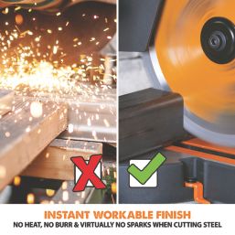 Evolution R210SMS 210mm  Electric Single-Bevel Sliding Multi-Material Mitre Saw 110V