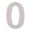 Eclipse Door Numeral 0 Satin Stainless Steel 102mm
