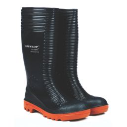 Dunlop Acifort Size 10  Black Steel Toe Cap Safety Wellies