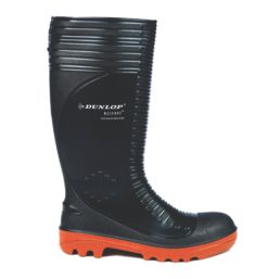 Dunlop Acifort Size 10  Black Steel Toe Cap Safety Wellies