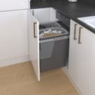 Refurb Essentials Vigote Pull-Out Bin Anthracite 64Ltr