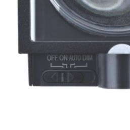 Lutec Flair Outdoor LED Solar Wall Light With PIR Sensor Black 200lm