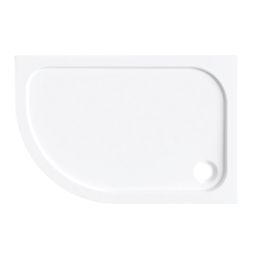 Essentials Rome Offset Quadrant Shower Tray Left-Handed Gloss 1000mm x 800mm x 45mm