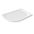 Essentials Rome Offset Quadrant Shower Tray Left-Handed Gloss 1000mm x 800mm x 45mm