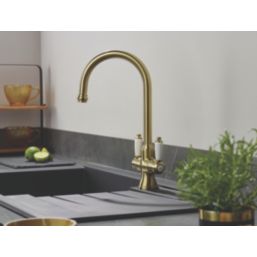 Bristan Renaissance Easyfit Kitchen Sink Mixer  Brushed Brass 1 Pair