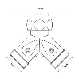 Flomasta Y-Piece Connector 3/4"