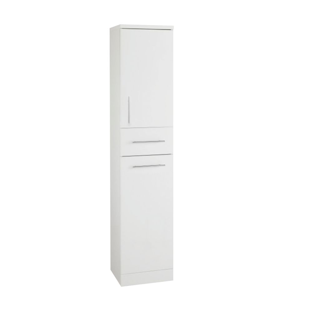 Impakt Tall Unit White Gloss 350 x 330 x 1910mm | Bathroom Furniture | Screwfix.com