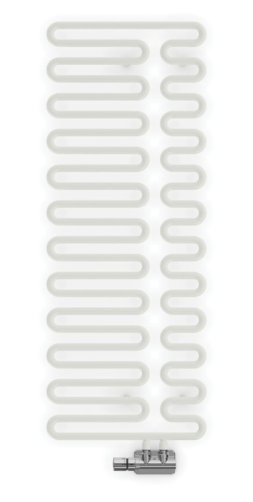 Terma Swale Designer Towel Rail 1244mm x 465mm White 1747BTU Screwfix