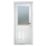 Crystal  2-Panel 1-Light Left or Right-Handed White Composite Front Door 2055mm x 920mm