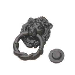 Hardware Solutions Door Knocker Lion Head Matt Black 95mm x 155mm