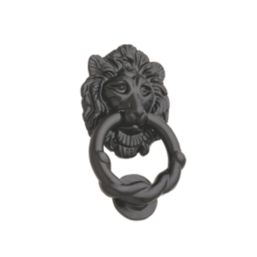 Hardware Solutions Door Knocker Lion Head Matt Black 95mm x 155mm