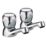Refurb Bristan Club Chrome 65mm Deck Mounted Round Head 2 Tap Holes Basin Pillar Tap