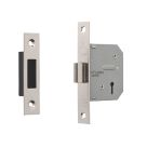 Smith & Locke Fire Rated  3 Lever Chrome Deadlock 65mm Case - 44mm Backset