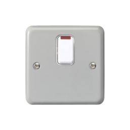 MK Contoura 20A 1-Gang DP Control Switch Grey with Neon with White Inserts