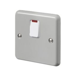 MK Contoura 20A 1-Gang DP Control Switch Grey with Neon with White Inserts