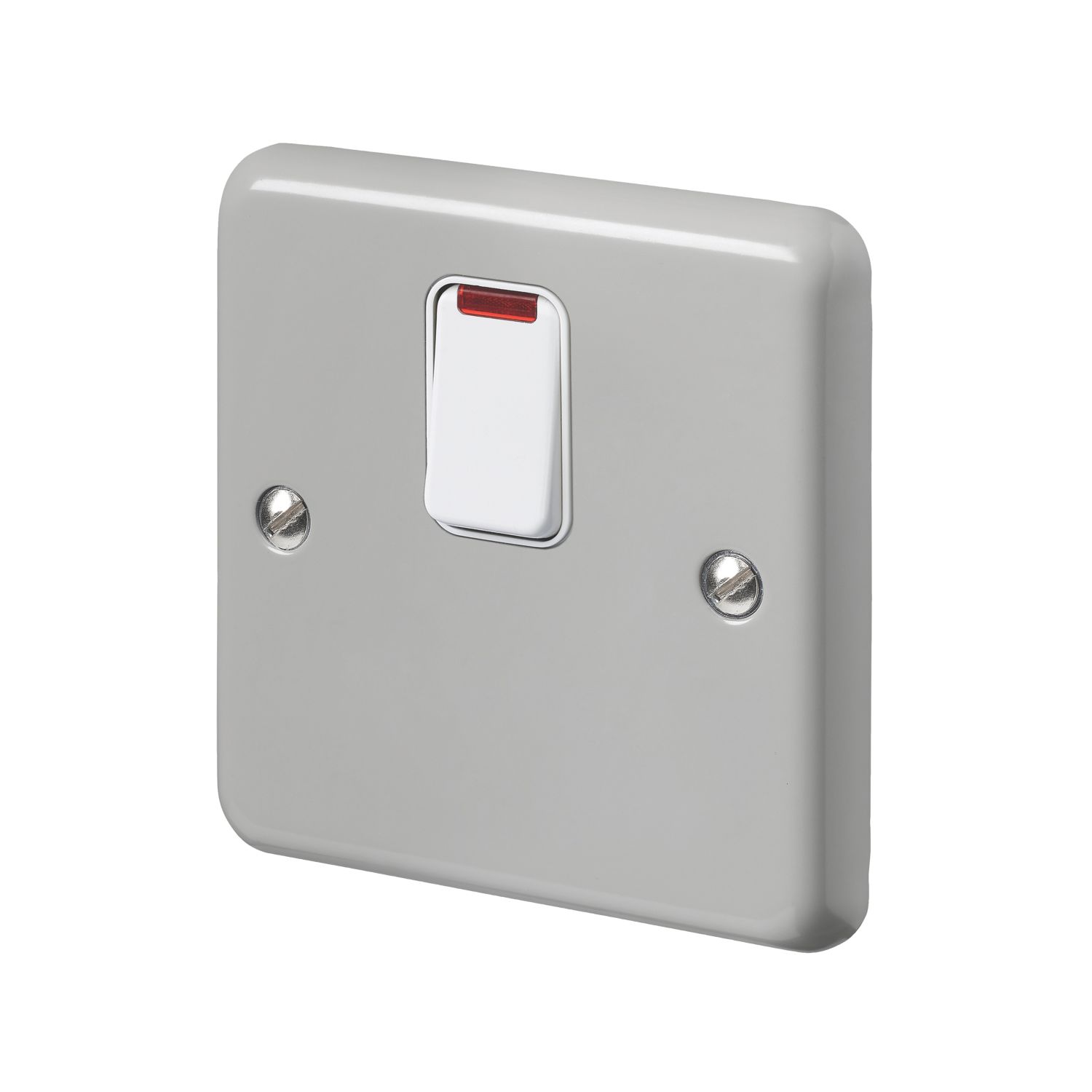 MK Contoura 20A 1-Gang DP Control Switch Grey with Neon with White Inserts (612RG)
