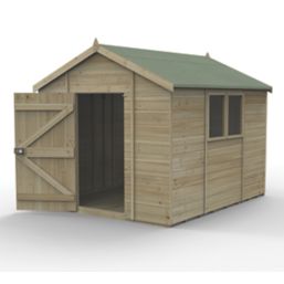 Forest Timberdale 8' 6" x 10' (Nominal) Apex Tongue & Groove Timber Shed with Base & Assembly