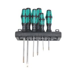 Wera 334/6 Kraftform Plus Lasertip PH/SL Mixed  Screwdriver Set 6 Pieces