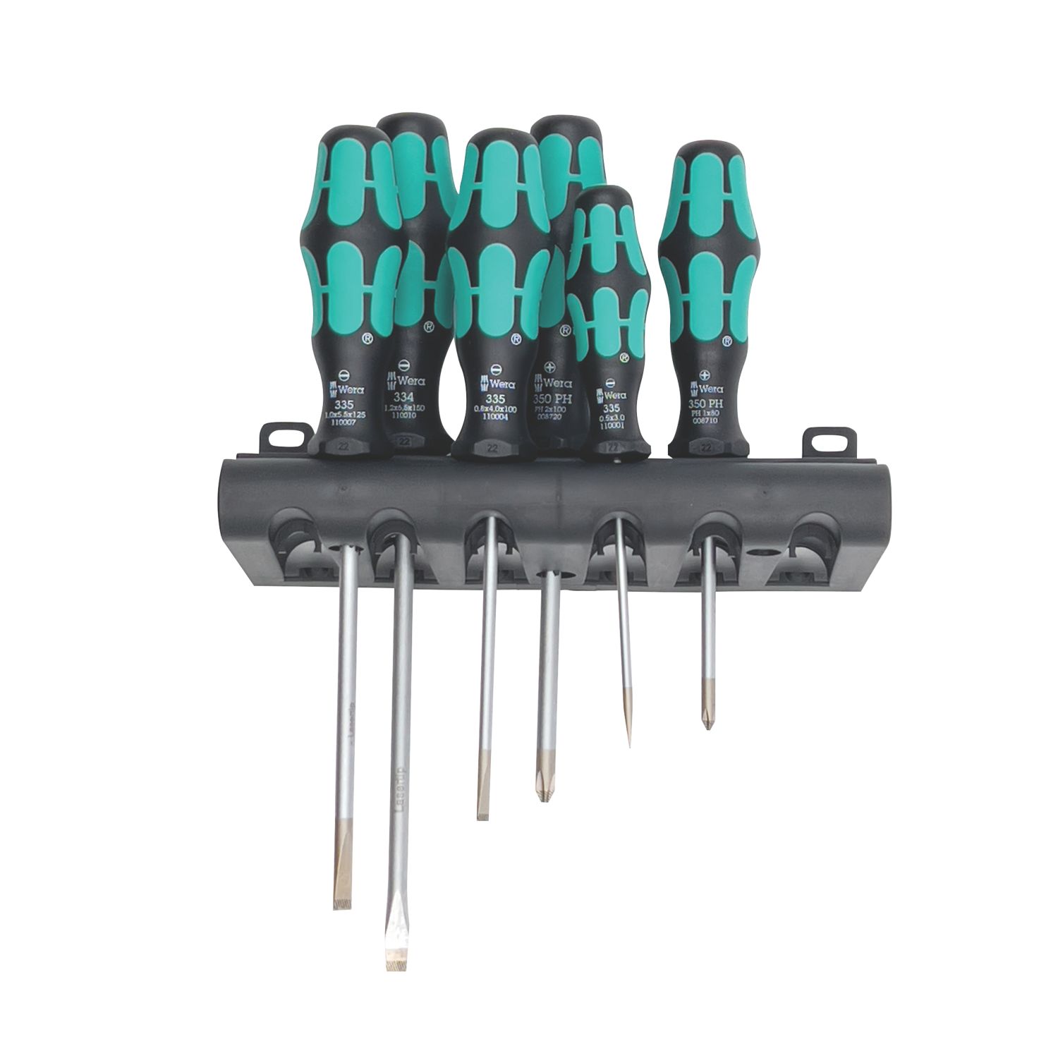 Wera 334/6 Kraftform Plus Lasertip PH/SL Mixed Screwdriver Set 6 Pieces (612TX)