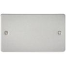 Knightsbridge  2-Gang Blanking Plate Brushed Chrome