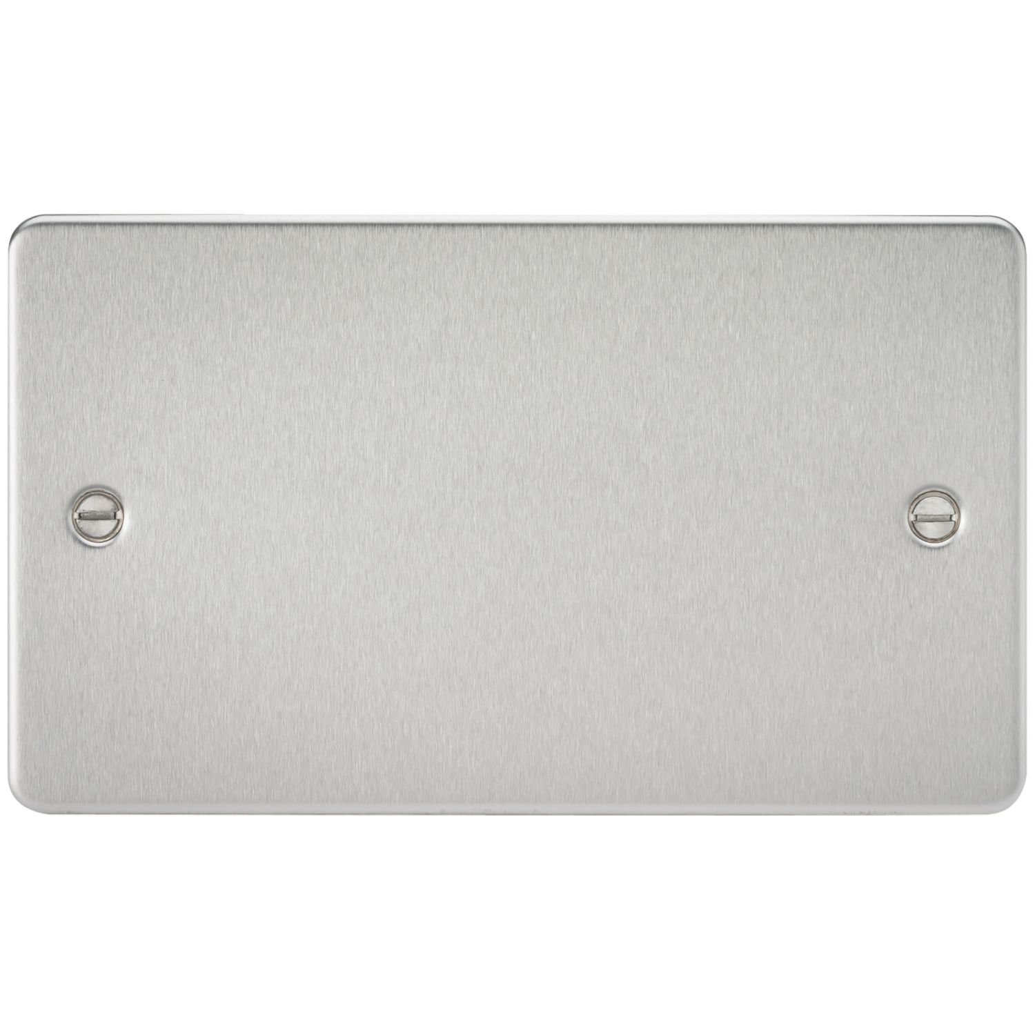 Knightsbridge 2-Gang Blanking Plate Brushed Chrome (612TY)