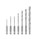 Bosch  Hex Shank Double-Flute Brad Point Wood Drill Bit Set 7 Pieces