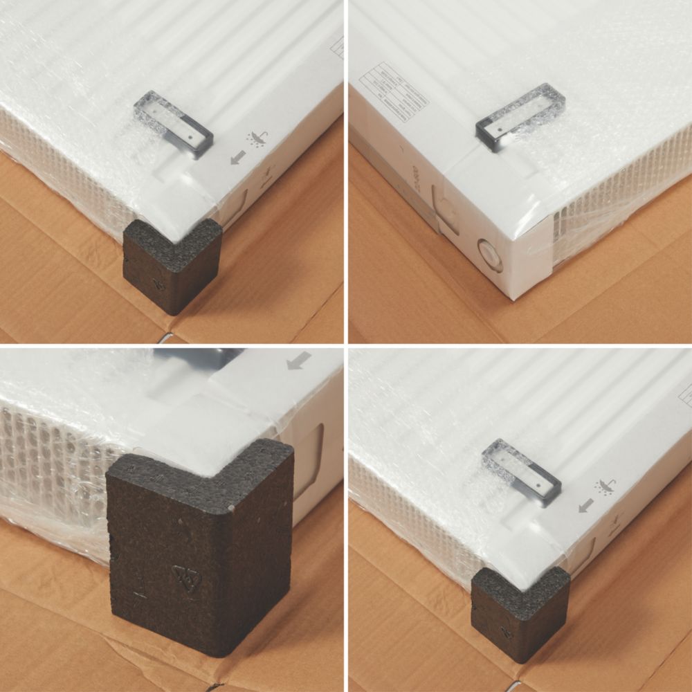 Flomasta Type 22 Double-Panel Double Convector Radiator 600mm x 1200mm  White 6998BTU - Screwfix