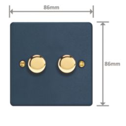 Varilight V-Pro 2-Gang 2-Way LED Dimmer Switch  Midnight Blue