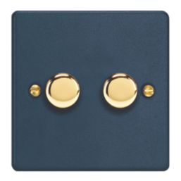 Varilight V-Pro 2-Gang 2-Way LED Dimmer Switch  Midnight Blue