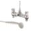 Swirl Contract Deck-Mounted  Metal Head Bath Shower Mixer Tap Chrome