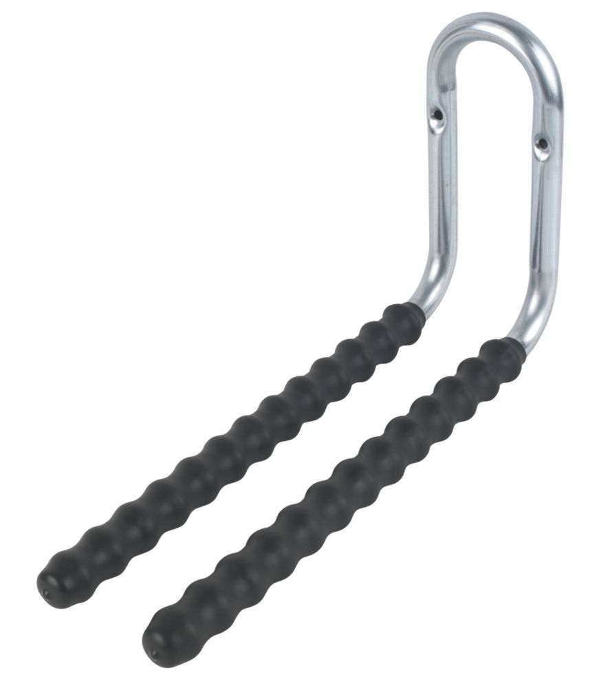 Smith & Locke Heavy Duty Screw-In Anti-Slip Round Storage Hook Black 85 x  220mm - Screwfix