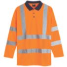 Pro RTX High Visibilty  Long Sleeve Polo Shirt Orange 3X Large 56" Chest