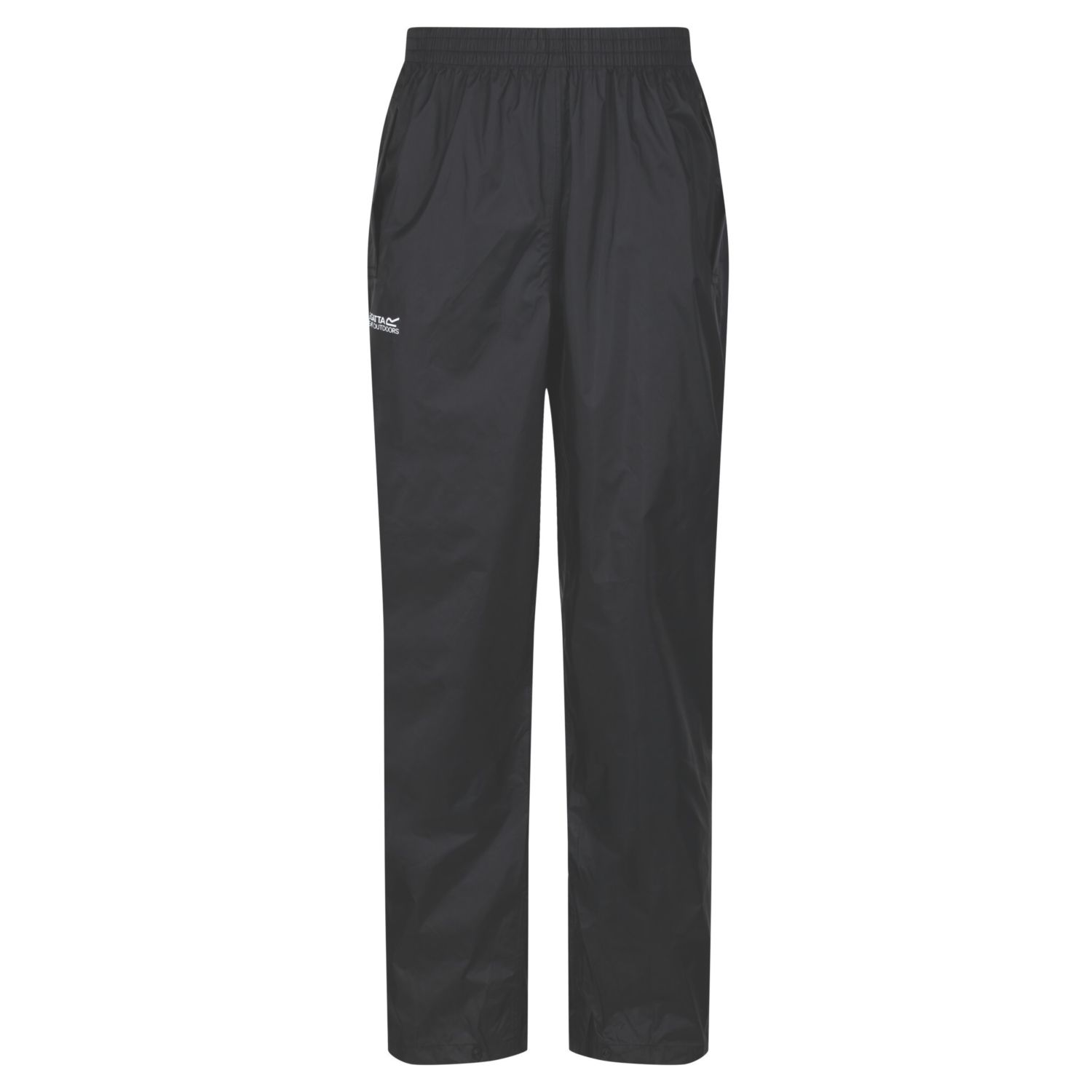 Regatta Pack It Waterproof Overtrousers Black Large 29" W 31" L (613AT)