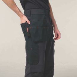 Hard Yakka Toughmaxx Lite Holster Work Trousers Black 38" W 32.5" L