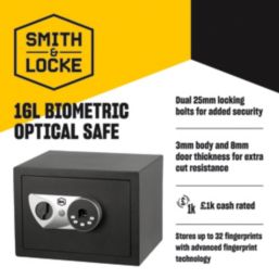 Smith & Locke   Fingerprint Safe 16Ltr