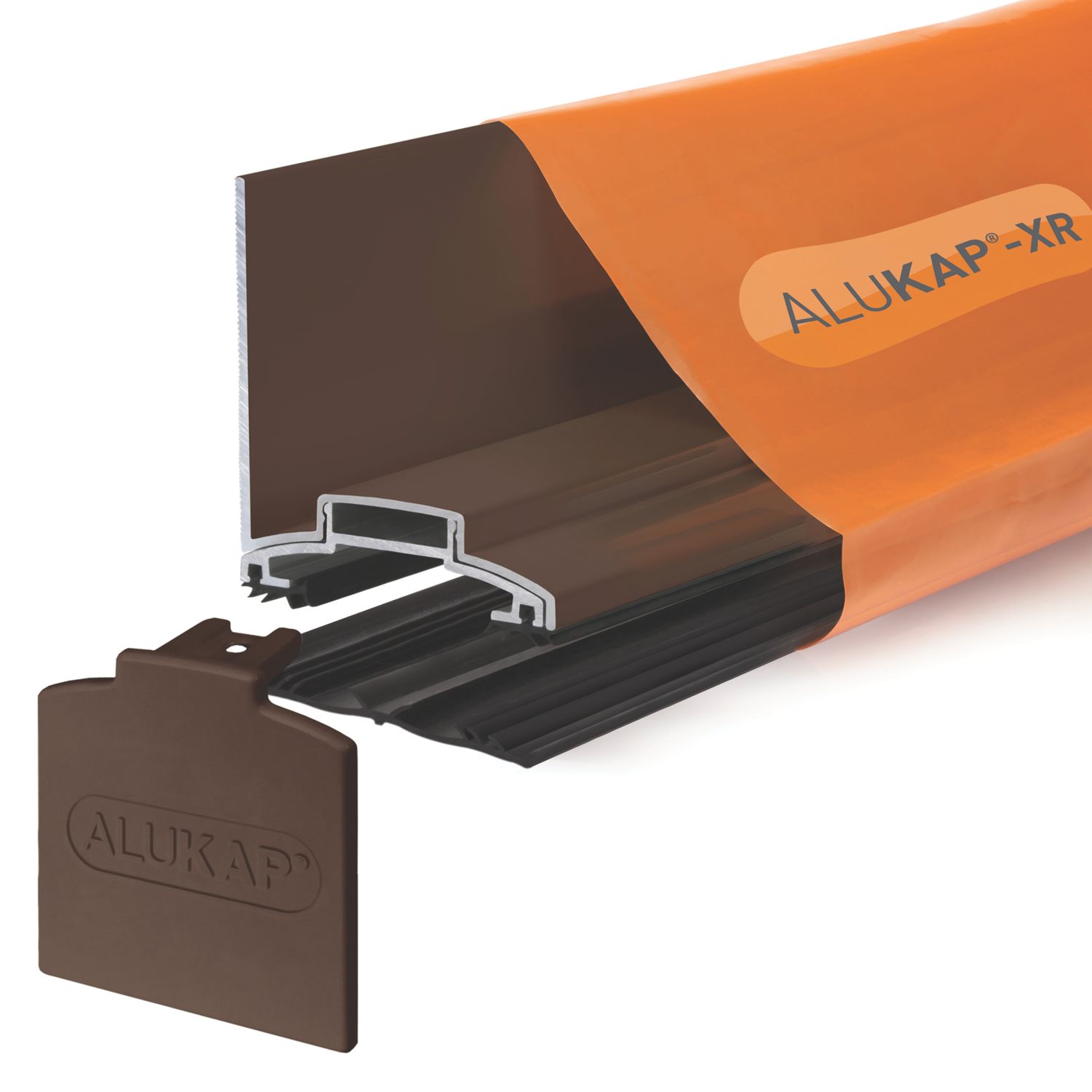 ALUKAP-XR Brown Glazing Wall Bar with Gasket 3000mm x 60mm (613FH)