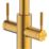 Clearwater Topaz TOP30BB Double Lever Tap with Twin Spray Pull-Out Brushed Brass PVD