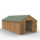 Forest  10' x 19' 6" (Nominal) Apex Shiplap T&G Timber Shed with Base