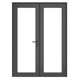 Crystal  Anthracite Grey Triple-Glazed uPVC French Door Set 2055mm x 1490mm
