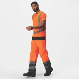 Regatta Pro Short Sleeve Hi-Vis T-Shirt Orange/Navy Medium 40" Chest