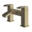 ETAL Kinlin Brushed Brass 143mm Deck Mounted Lever 2 Tap Holes Bath Mixer Tap