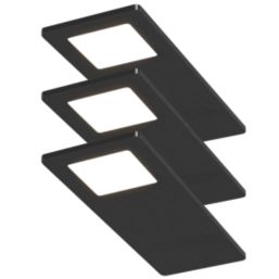 Sensio Astro TrioTone Rectangular LED Under Cabinet Lights Black 14.4W 240-270lm 3 Pack