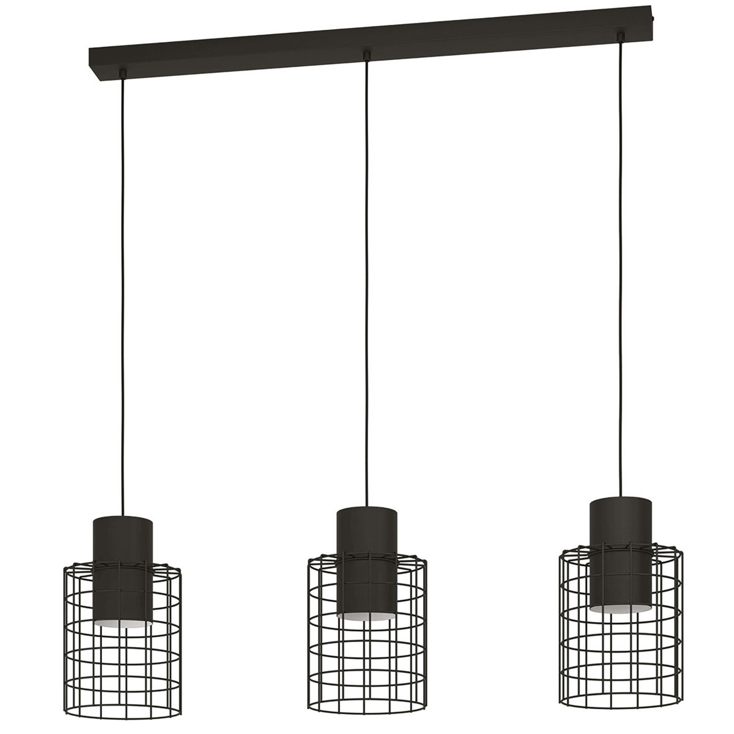 Eglo Milligan 3-Light Pendant Black/White (613PL)