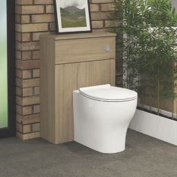 Newland  Floorstanding Toilet Unit Natural Oak Effect 600mm x 260mm x 850mm