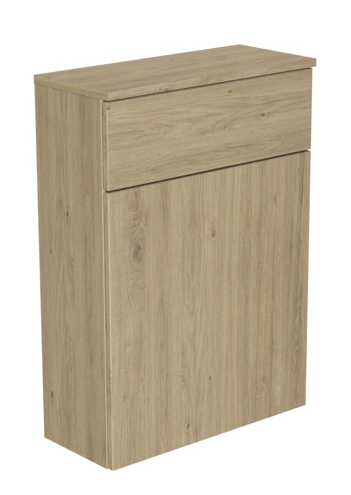 Newland Floorstanding WC Unit Natural Oak Effect 600mm x 2450mm x 850mm ...