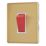 Contactum Lyric 45A 1-Gang DP Control Switch Brushed Brass  with White Inserts