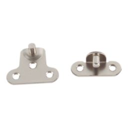 Essentials  Satin Silver Flap Stay Hinges 280-400mm 2 Pack
